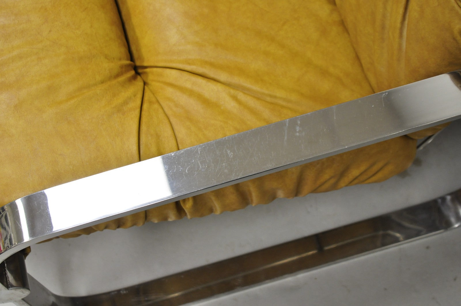 Mid Century Modern Chrome Milo Baughman Style Club Lounge Chair by AGI Ind.