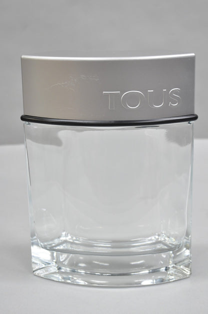 Vintage Large 12" Glass Dummy Bottle Tous Man Cologne Perfume Store Display