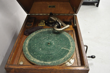 Victrola Victor Talking Machine Oak Case Record Player Model VV-IX-252347G