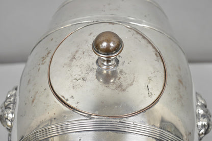 Antique English Regency Silver Plated "Whiskey Barrel" Samovar w/ Lions by B&W