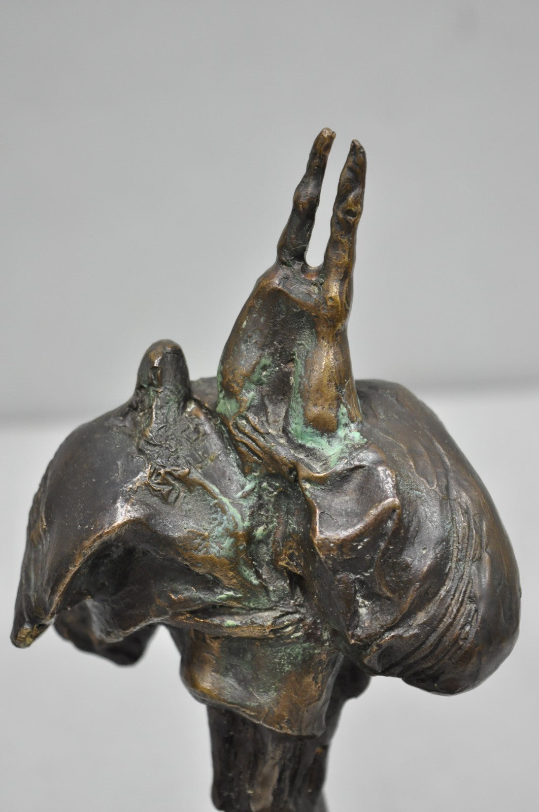 Vintage Elbert Weinberg "Scroll" Bronze Brutalist Abstract Sculpture Figure