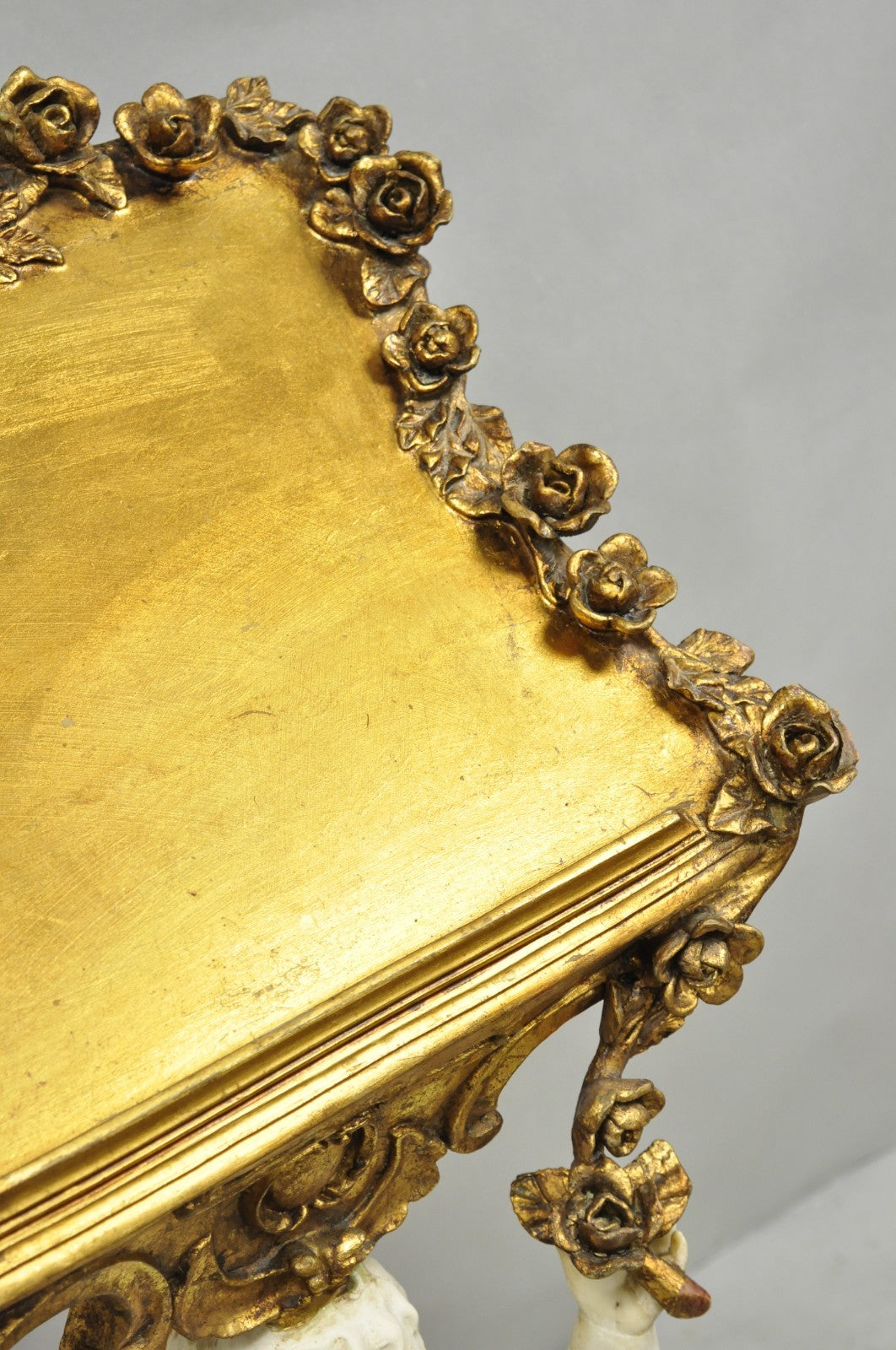 Vintage Italian Venetian Figural Cherub Putti Gold Gilt Resin Bookstand Lectern
