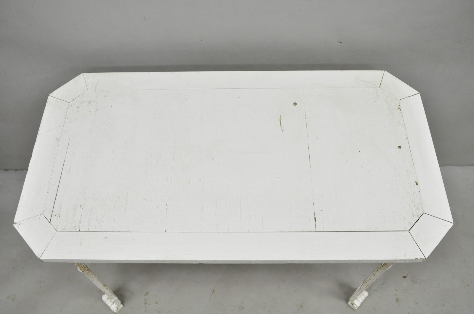 Antique Gothic Renaissance Wrought Iron Stretcher Base Potting Side Table (B)