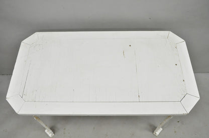 Antique Gothic Renaissance Wrought Iron Stretcher Base Potting Side Table (B)