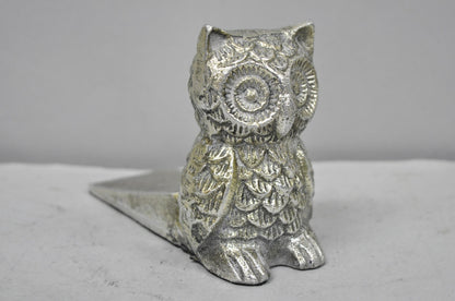 Contemporary Mid Century Modern Style Small Figural Owl Form Doorstop Wedge