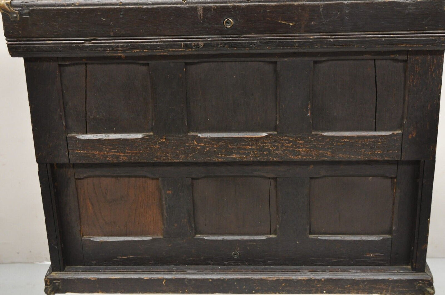 Antique Mission Arts & Crafts Oak Wood Carpenters Tool Chest Cabinet w/ Drawers