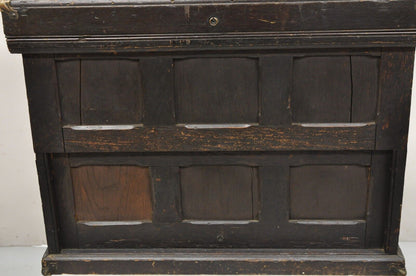 Antique Mission Arts & Crafts Oak Wood Carpenters Tool Chest Cabinet w/ Drawers