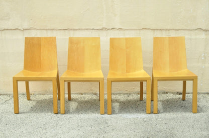 Vintage Postmodern Dakota Jackson Maple "Library" Dining Side Chairs - Set of 4
