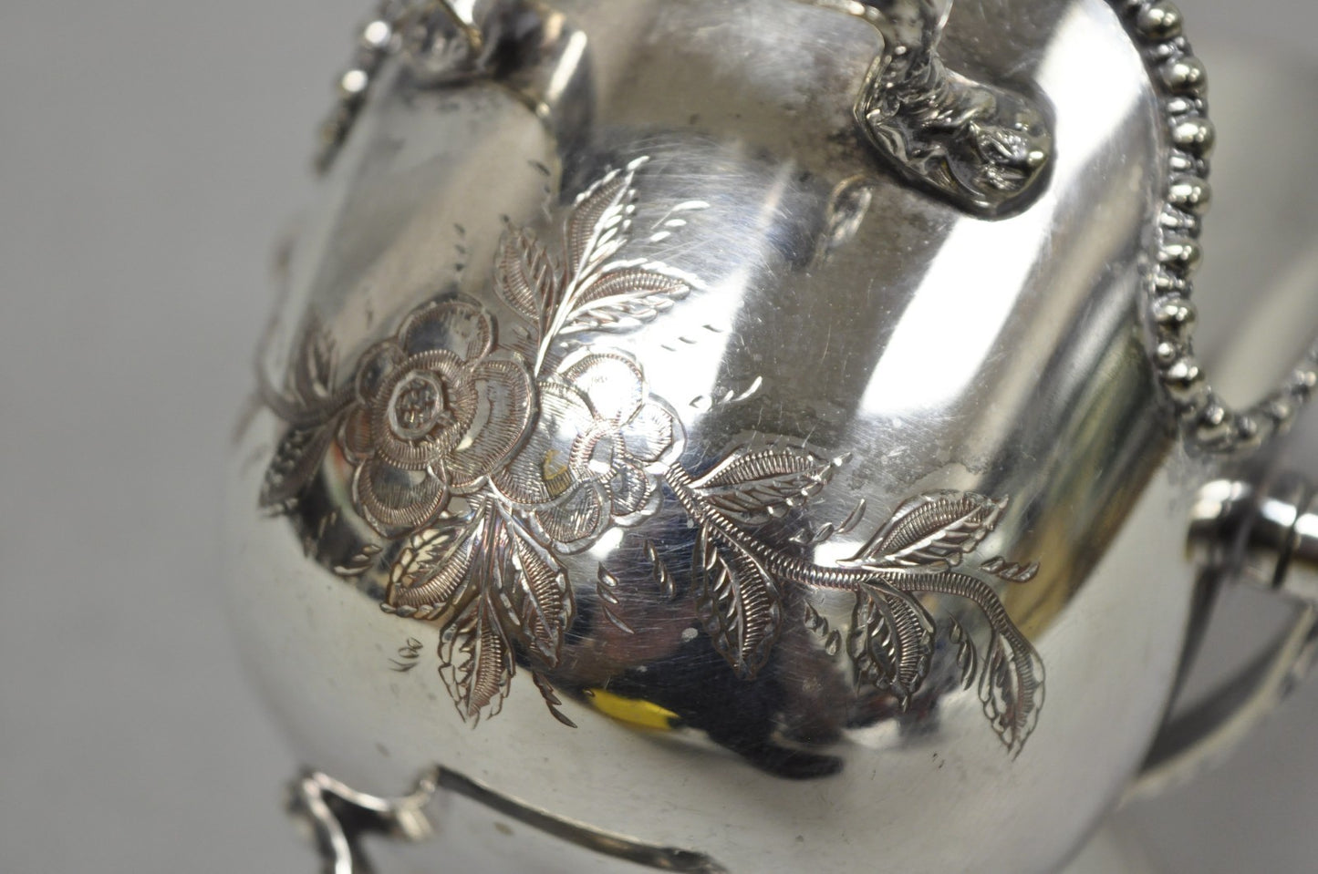 Vintage English Victorian Silver Plated Sugar Cube Scuttle Bucket By Winchester