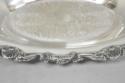 Vintage Victorian Style Silver Plated Oval 13.5" Trinket Serving Dish (B)