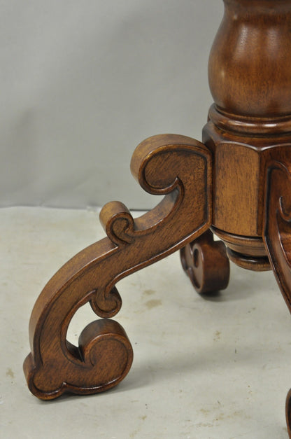 Contemporary Italian Mediterranean Style Marquetry Inlay Pedestal Side Table