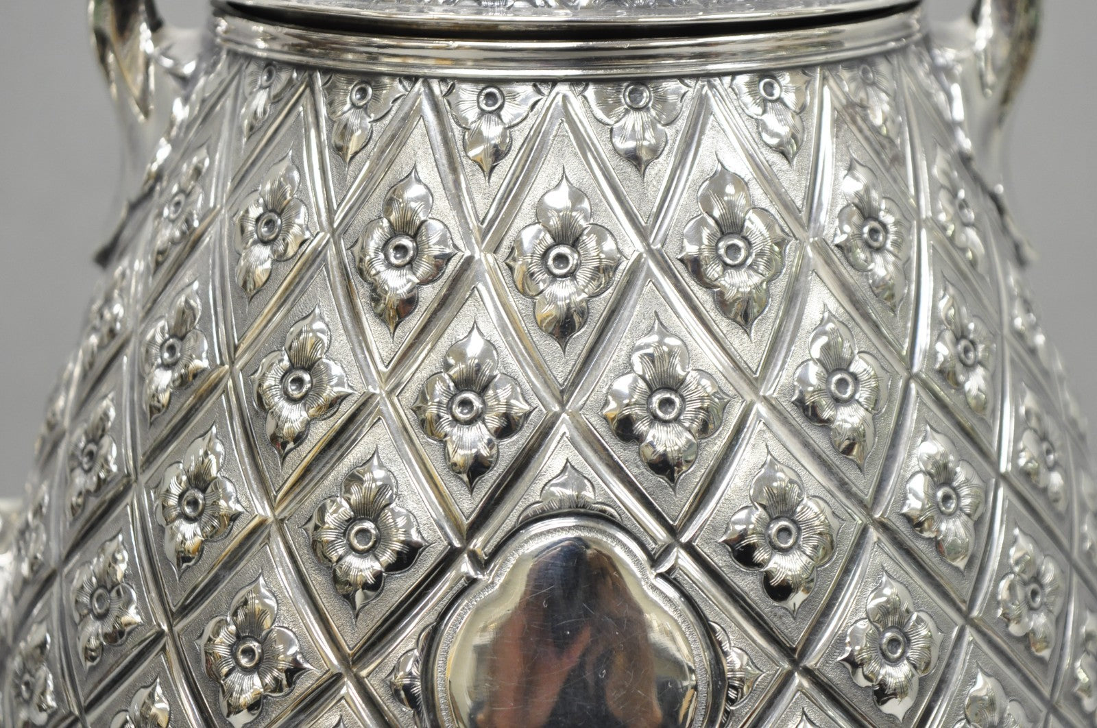 Hawksworth Eyre & Co Victorian Silver Plated "Pineapple" Figural Tipping Tea Pot