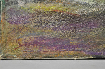 Vintage Samuel Heller "Women with Cat" Oil on Canvas Portrait Painting Signed