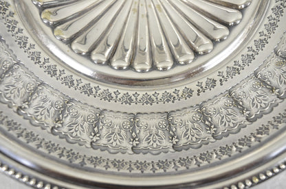 Antique Walker & Hall Silver Plated Swing Handle Pedestal Fruit Bride's Basket