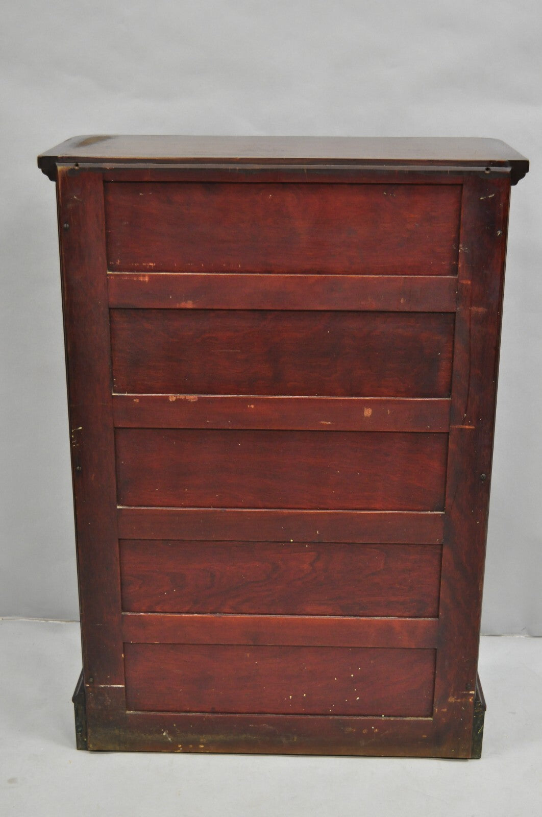 Antique Arts & Crafts Mahogany 15 Drawer Medical Dental Cabinet w/ Marble Base