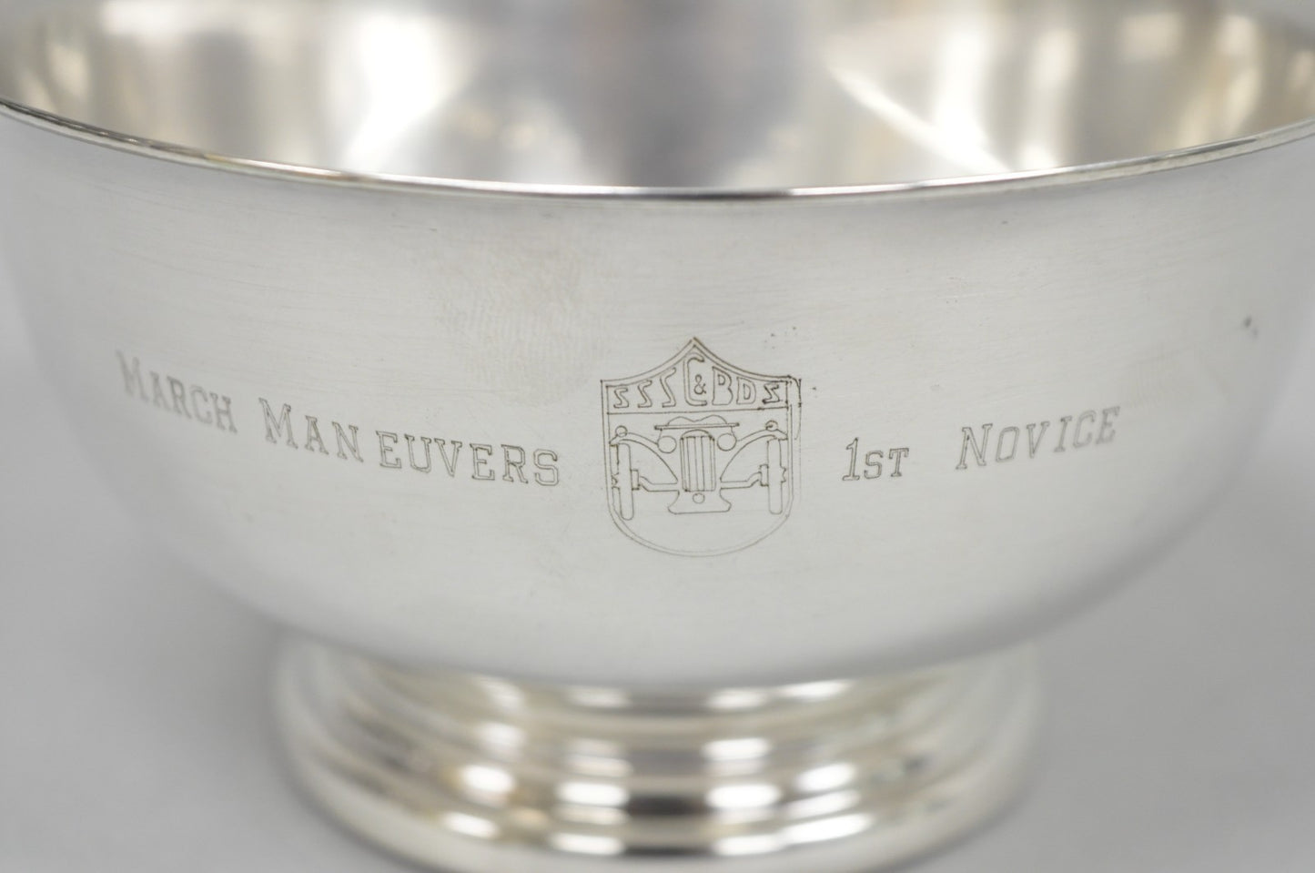 Vintage SSSC&BDS Car Club Silver Plated Award Footed Nut Bowl Dish - a Pair