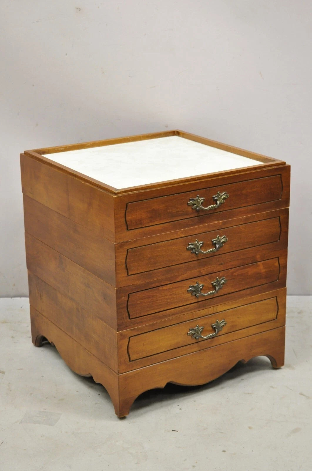 Vintage Mark Adam Co. Mid Century Modern Stacking Folding Snack Table - Set of 3