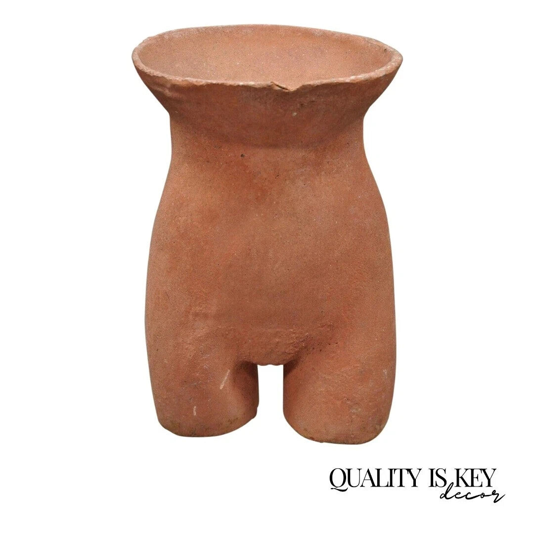 Gary Spradling Cast Stone Terracotta Nude Female Torso Sculpture Statue Table