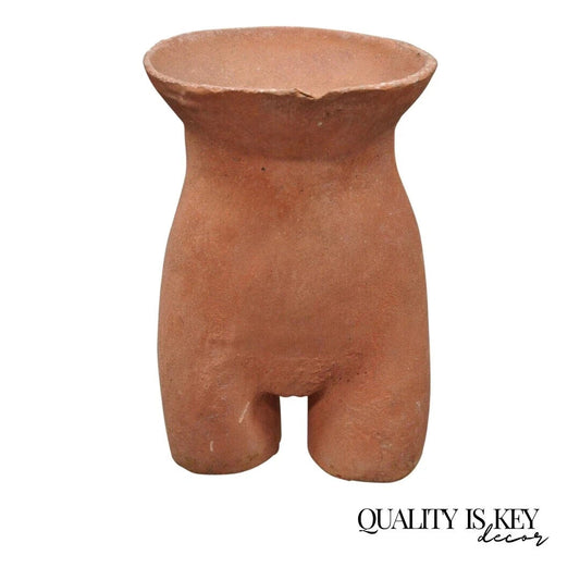 Gary Spradling Cast Stone Terracotta Nude Female Torso Sculpture Statue Table