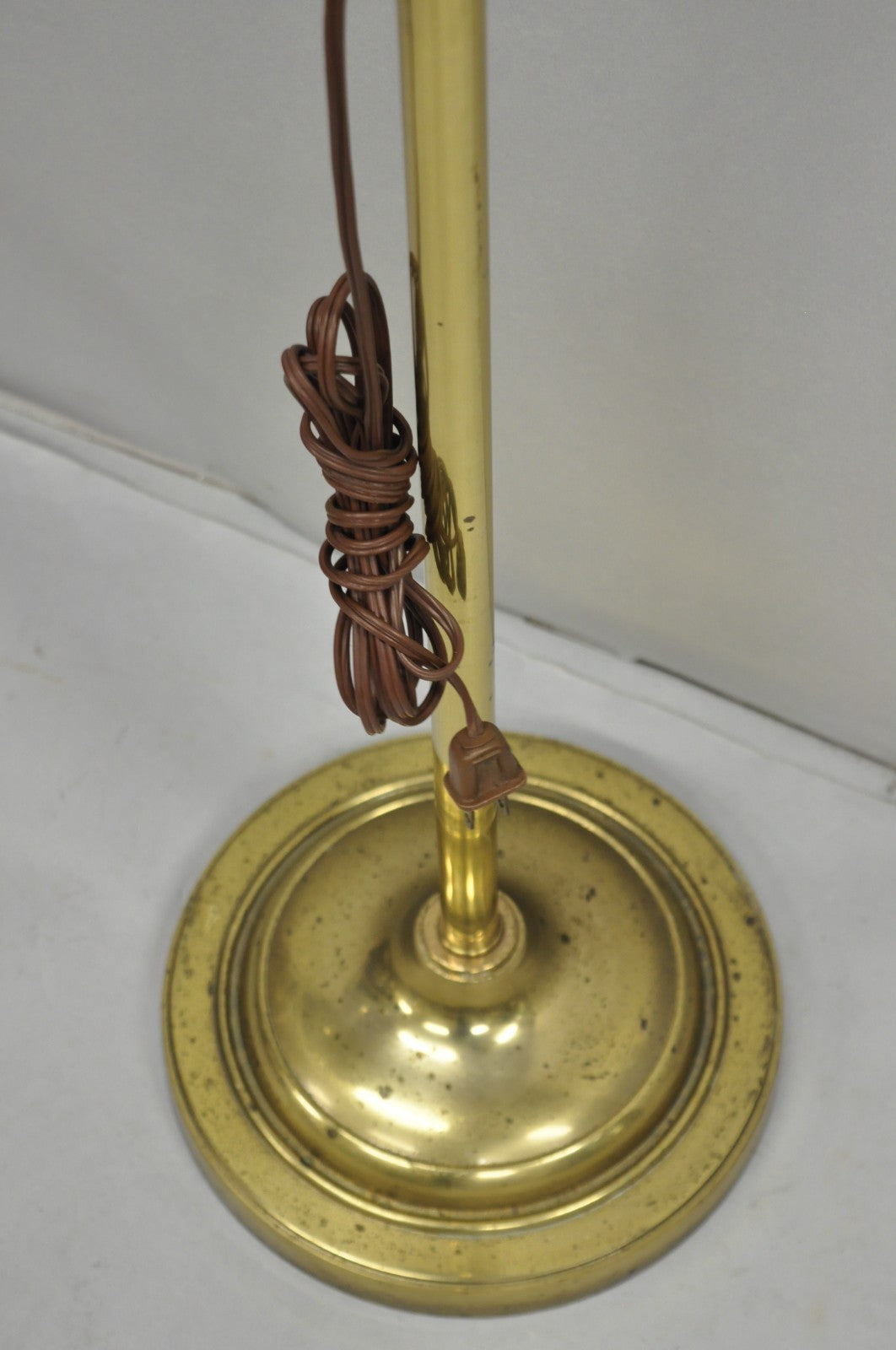 Vintage Mid Century Modern Brass Adjustable Task Pharmacy Reading Floor Lamp