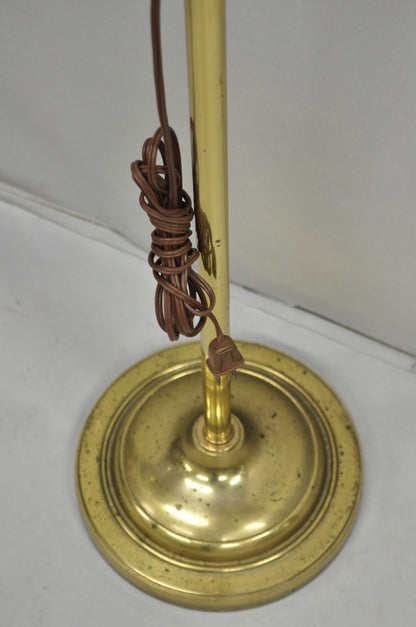 Vintage Mid Century Modern Brass Adjustable Task Pharmacy Reading Floor Lamp