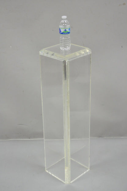 Vintage Mid Century Modern Clear Lucite 36" Acrylic Pedestal Bust Plant Stand