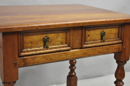 Antique L & J G Leopold Stickley Jacobean Cherry Wood One Drawer End Side Table
