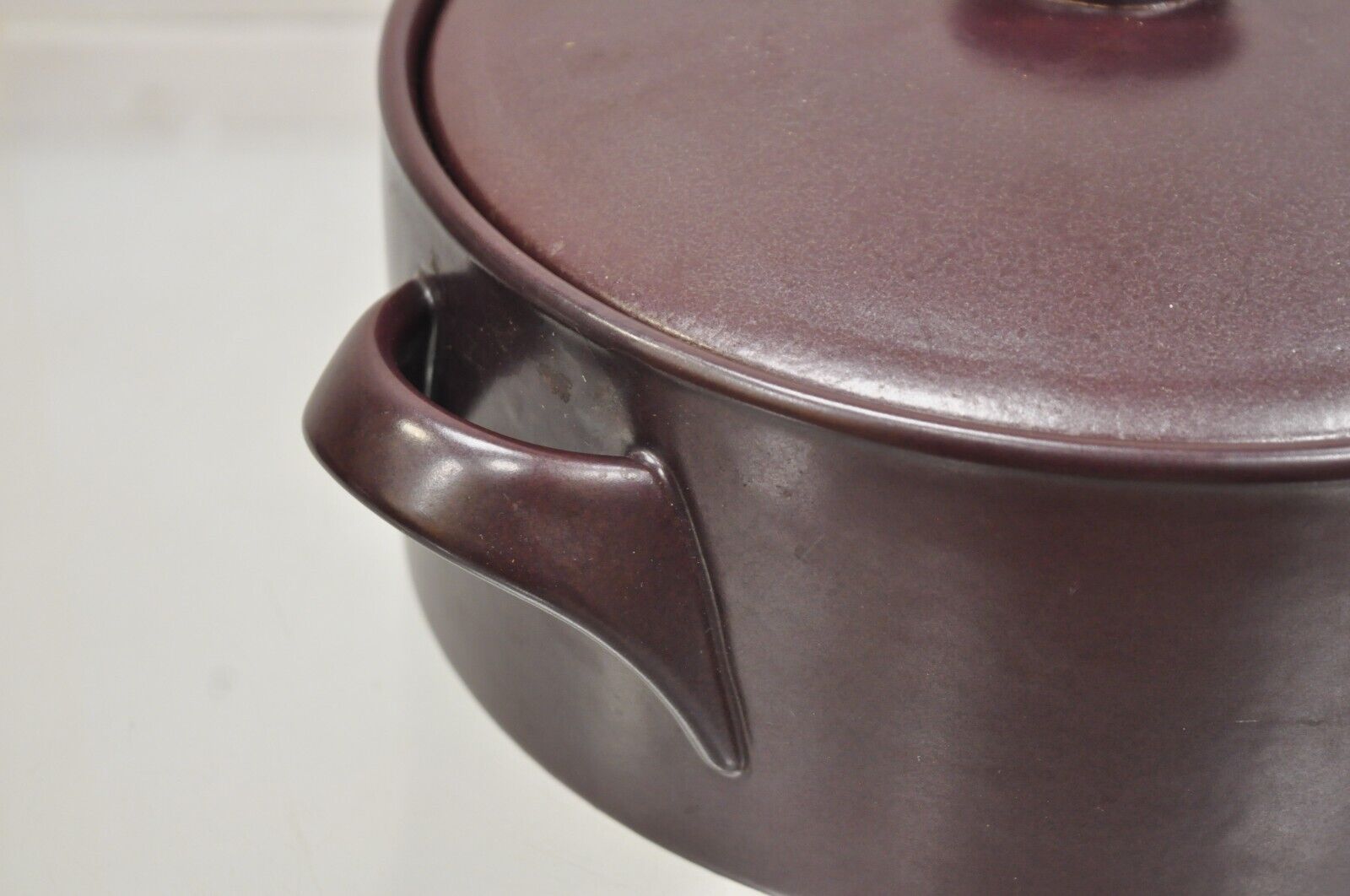 Mid Century Modern Gustavsberg Flameldfast Terma Brown Stoneware Covered Pot #6