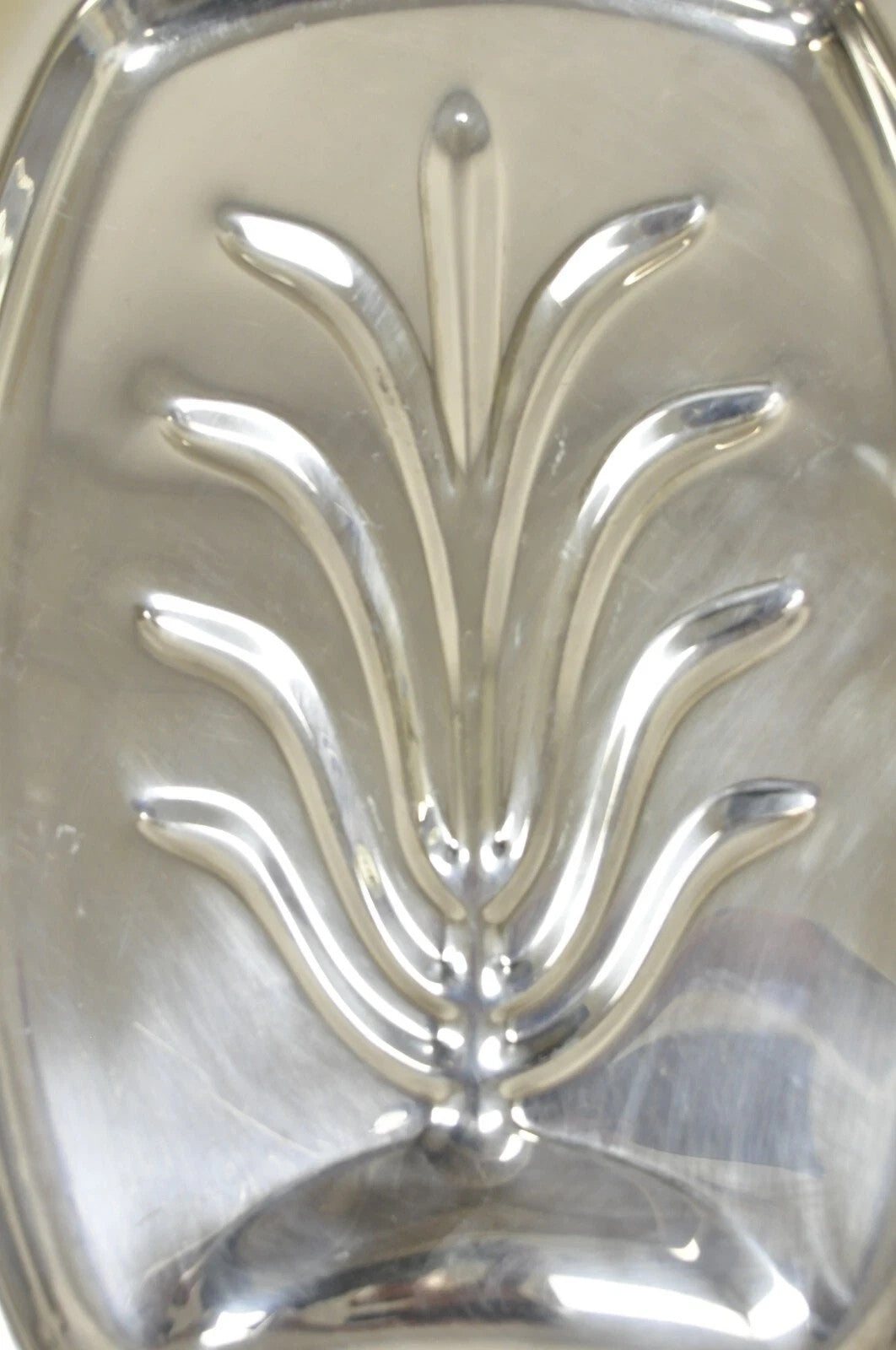 Vintage Regency Style Silver Plated 18" Footed Meat Tray Cutlery Serving Platter