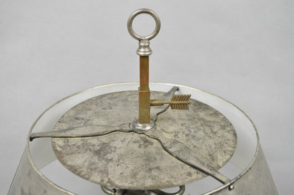 Visual Comfort & Co French Country Antiqued Pewter Bouillotte Tole Table Lamp