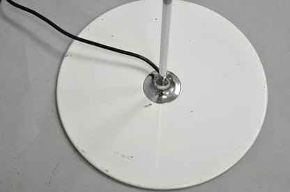 Joe Colombo for Oluce Italy White Coupe Mid Century Modern Floor Lamp - a Pair