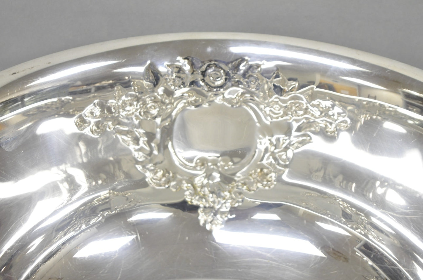 Victorian Floral Repousse Silver Plated Punch Bowl Champagne Chiller Ice Bucket