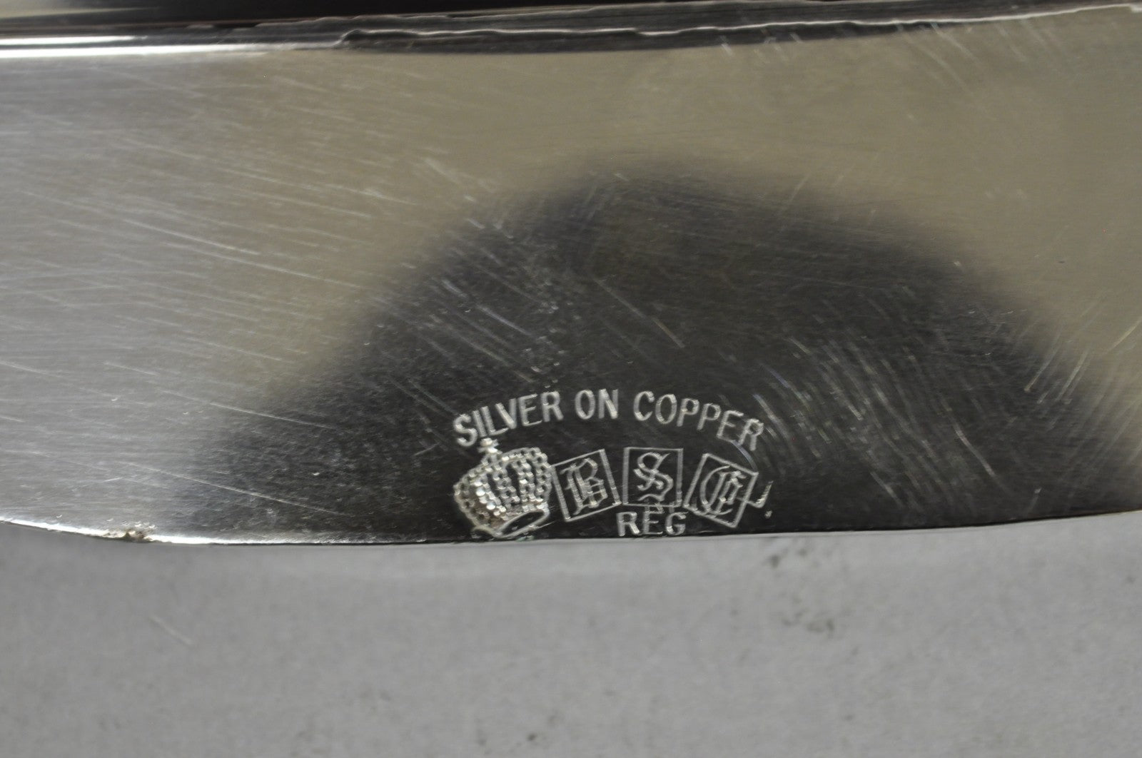 Antique English Victorian Silver Plated Ornate Twin Handle Bar Tray by BSC