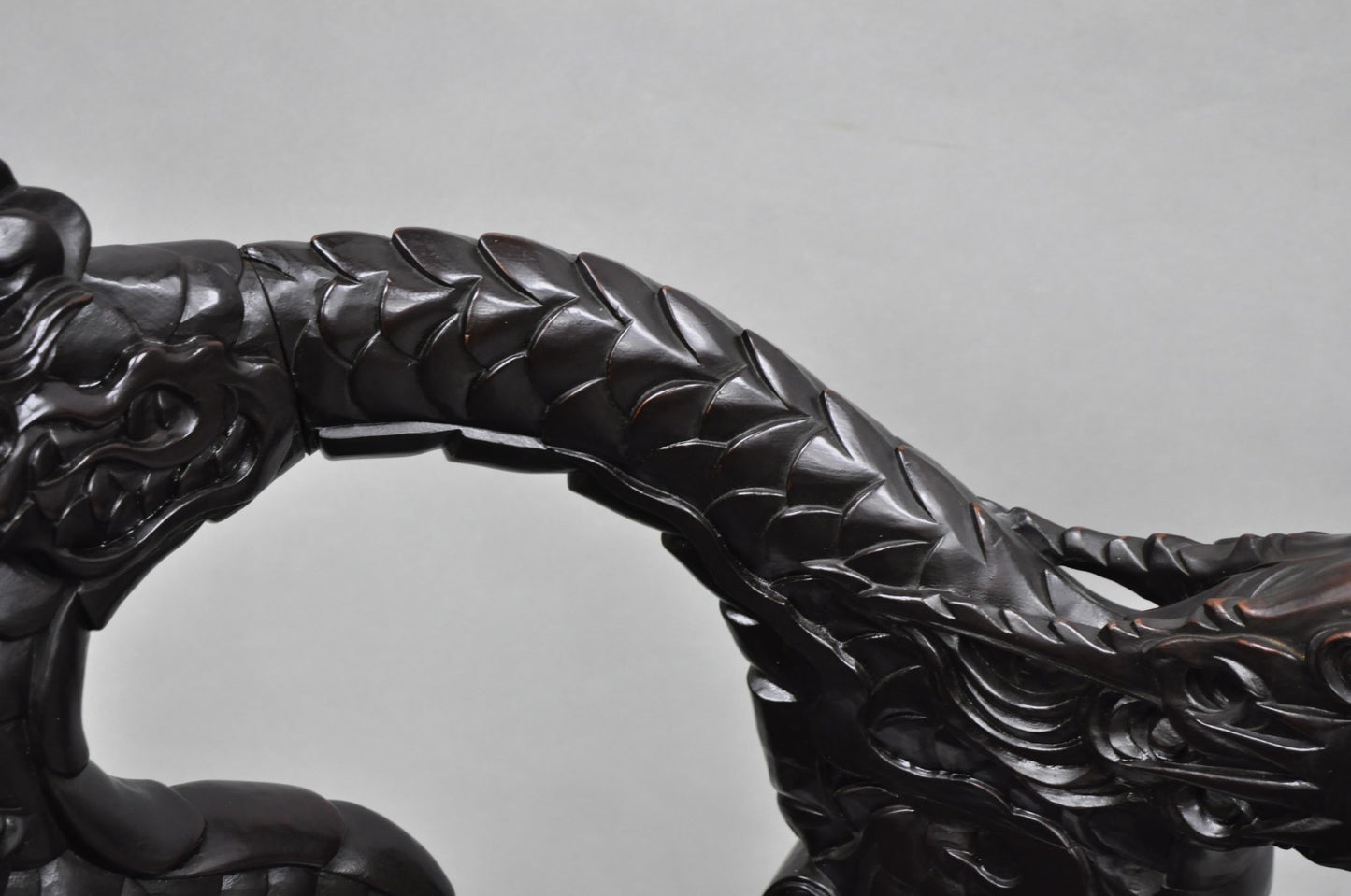 Antique Japanese Dragon Carved Wood Export Oriental Palace Lounge Arm Chair