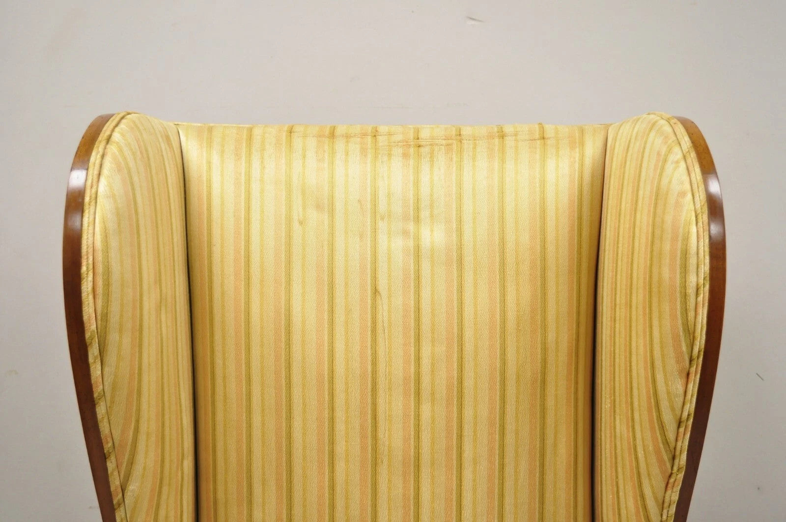 Vintage High Back French Hollywood Regency Stately Throne Lounge Arm Chair