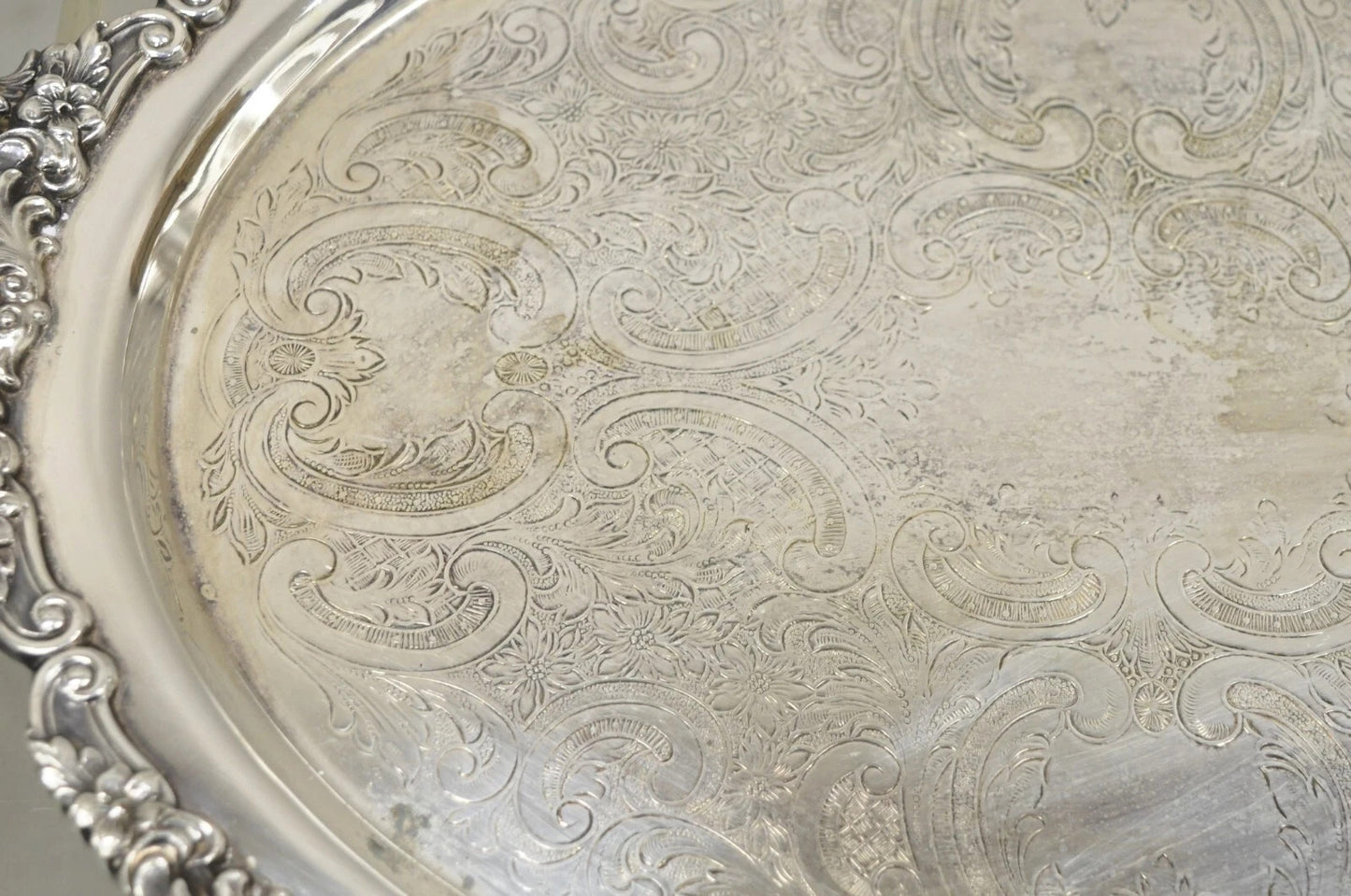 Vintage EPCA Bristol Silver by Poole 73 16 Silver Plated Oval Platter Bar Tray