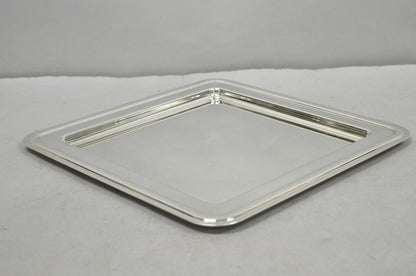 Contemporary Modern Landes Silver Plated 13.5" Square Bar Serving Platter Tray