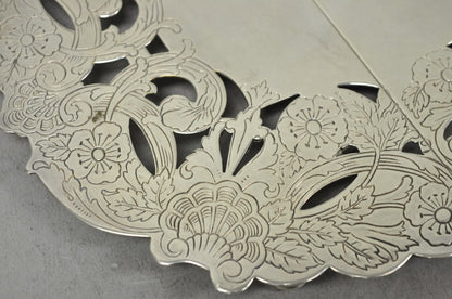 Vintage LBS Co Victorian Silver Plated Expanding 3 Section Pot Trivet
