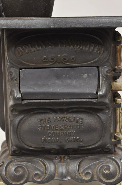 Antique Dolly's Favorite Cast Iron Child Salesman Sample Stove by Favorite Stove
