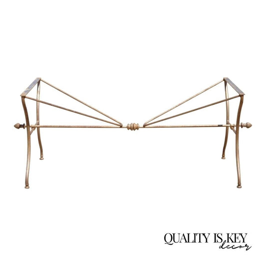 Large Vintage Wrought Iron Italian Regency Garden Patio Dining Pastry Table Base