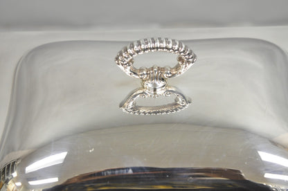 Vintage Sheffield USA Victorian Silver Plated Chafing Dish Buffet Food Warmer