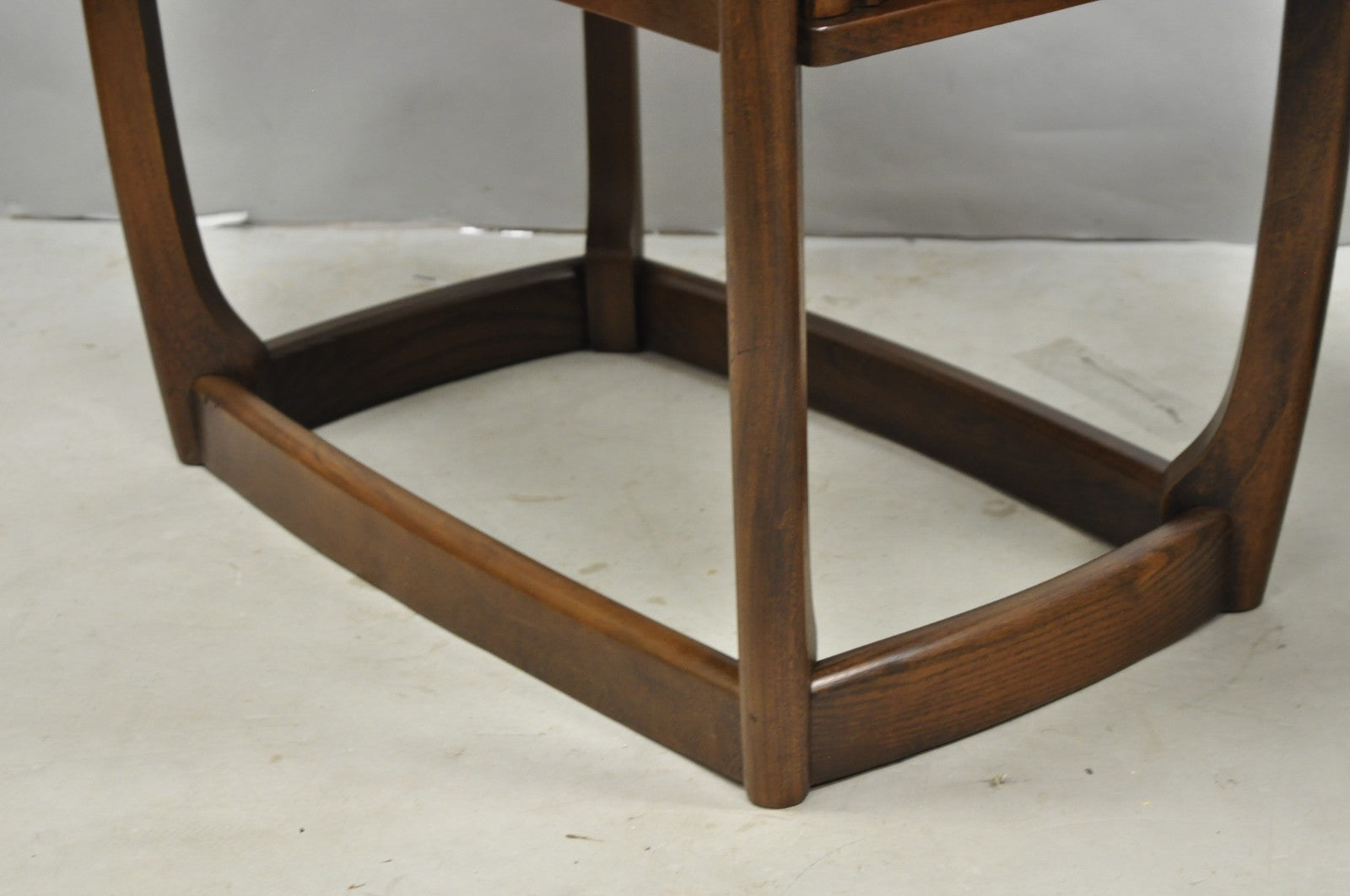 Vintage Mid Century Modern Sculpted Walnut & Laminate Coffee End Table Set 3 Pc