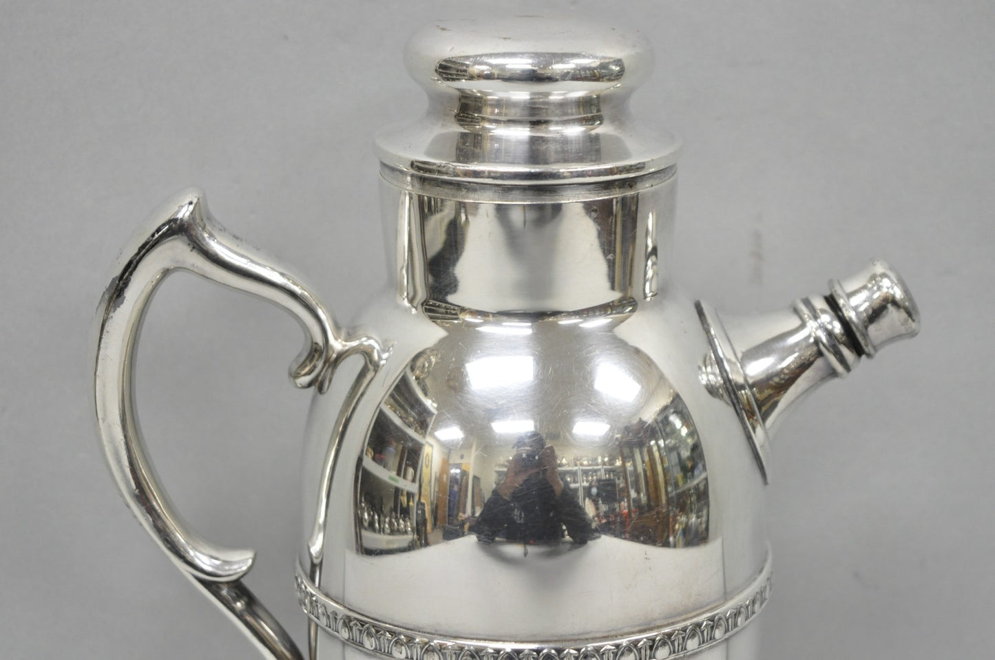 Vintage Art Deco Silver Plated Martini Cocktail Shaker Pitcher by Poole 2601