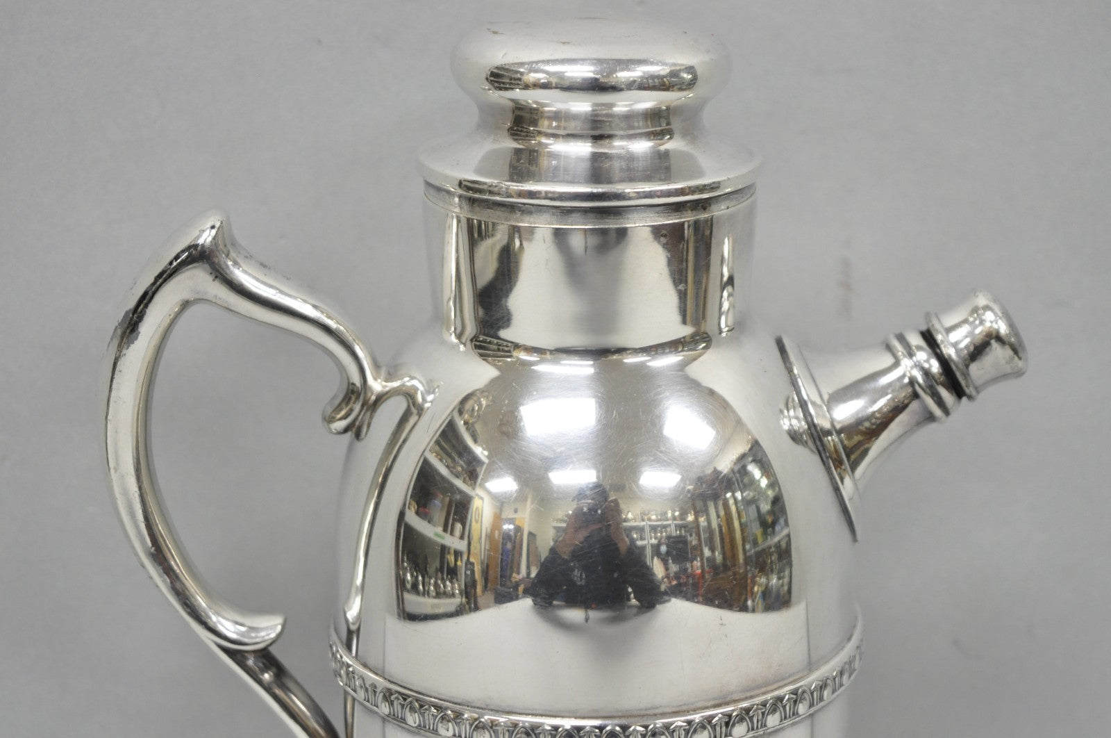 Vintage Art Deco Silver Plated Martini Cocktail Shaker Pitcher by Poole 2601
