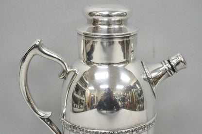 Vintage Art Deco Silver Plated Martini Cocktail Shaker Pitcher by Poole 2601