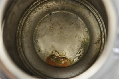 Vintage Art Deco Figural Chrome Metal Barware Samovar Decanter w/ Shot Glasses