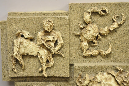 Vintage Finesse Originals 1970s Brutalist Figural Zodiac Wall Sculpture
