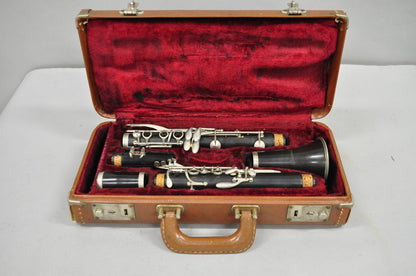 Vintage Caravelle Clarinet Musical Instrument With Original Case