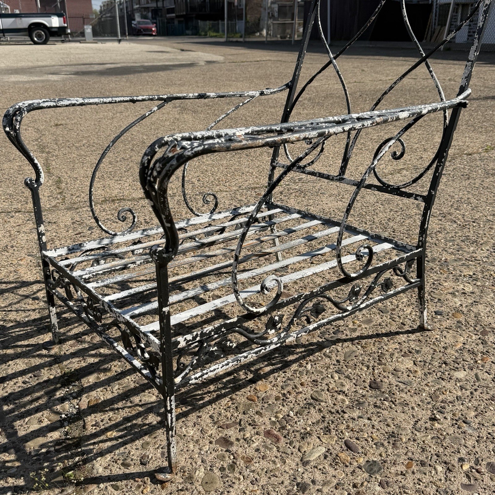 Vintage Florentine Craft Studio Salterini Style Wrought Iron Lounge Chairs, Pair