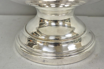 Vintage FB Rogers 5614 Victorian Silver Plated Punchbowl w/ Round Tray, 2 Pc Set